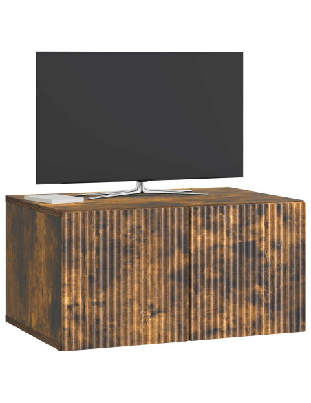 Mobile Porta TV da Muro Rovere Fumo 59,5 x 41 x 30 cm