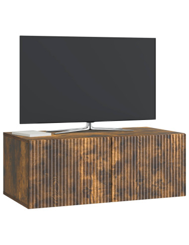 Mobile Porta TV da Muro Rovere Fumo 78,5 x 41 x 30 cm