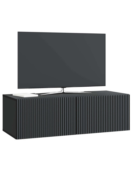 Mobile Porta TV da Muro Montaggio a parete Nero 98 x 41 x 30 cm