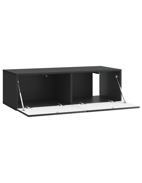 Mobile Porta TV da Muro Montaggio a parete Nero 98 x 41 x 30 cm
