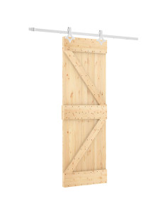 Porta scorrevole Naturale e Bianco 70 x 210 cm 2