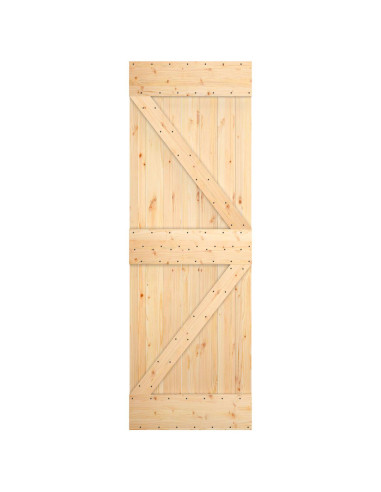 Porta scorrevole Naturale e Bianco 70 x 210 cm