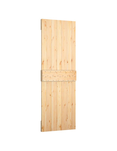 Porta scorrevole Naturale e Bianco 70 x 210 cm
