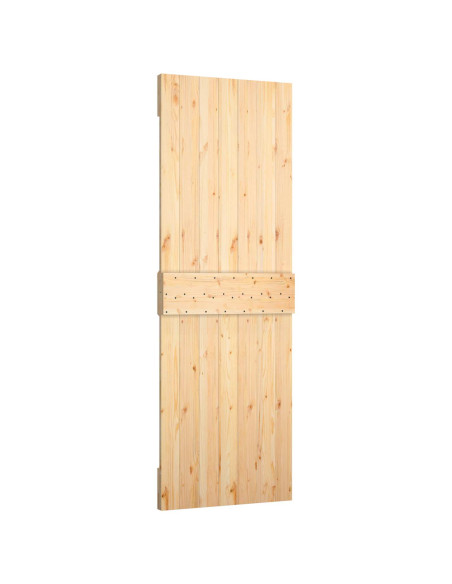 Porta scorrevole Naturale e Bianco 70 x 210 cm