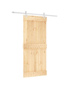 Porta scorrevole Naturale e Bianco 90 x 210 cm 2