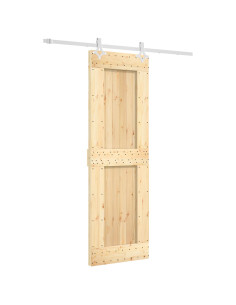 Porta scorrevole Naturale e Bianco 70 x 210 cm 2