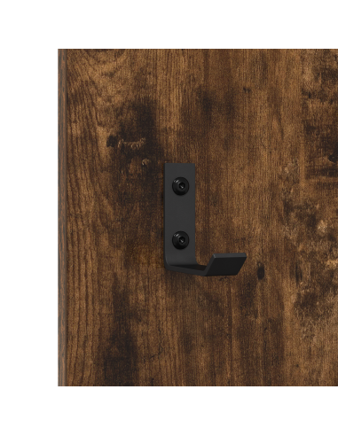 Appendiabiti a muro Rovere fumé 30 x 1,5 x 80 cm