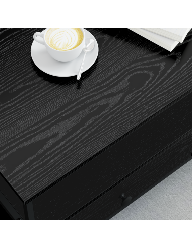 Tavolino da salotto with Drawer Rovere nero 100 x 51 x 45 cm