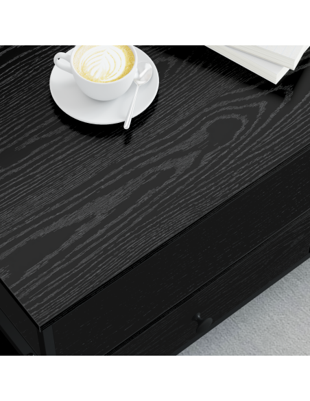 Tavolino da salotto with Drawer Rovere nero 100 x 51 x 45 cm