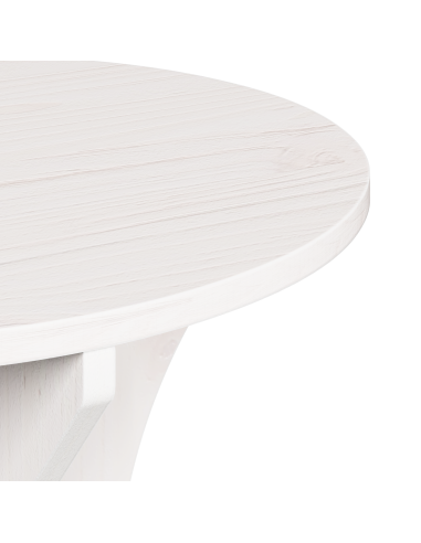 Tavolino da salotto 2 pcs Bianco Legno di pino massello