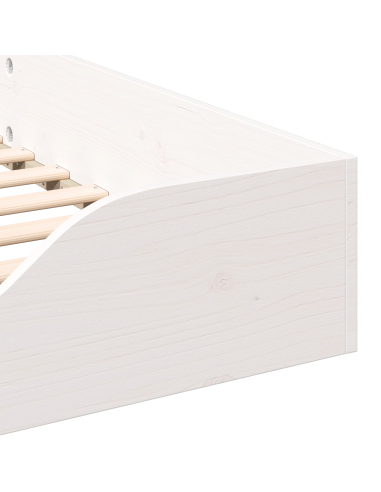 Struttura del letto Bianco 80 x 220 cm Pino massello
