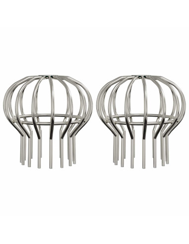 Protezione Foglie per Grondaia 2 pcs Argento 110 mm