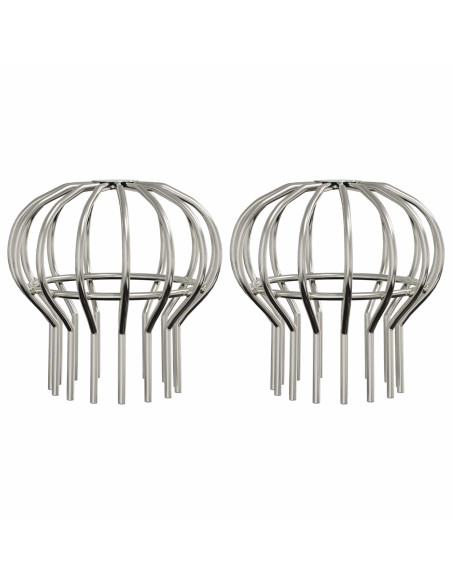 Protezione Foglie per Grondaia 2 pcs Argento 110 mm