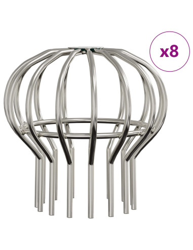Protezione Foglie per Grondaia 8 pcs Argento 110 mm