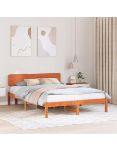 Struttura del letto Marrone cerato 140 x 200 cm Pino massello
