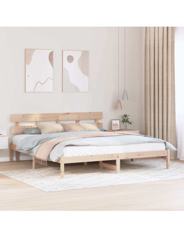Struttura del letto Marrone 180 x 200 cm Legno massello di pino