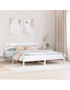 Struttura del letto Bianco 180 x 200 cm Legno massello di pino