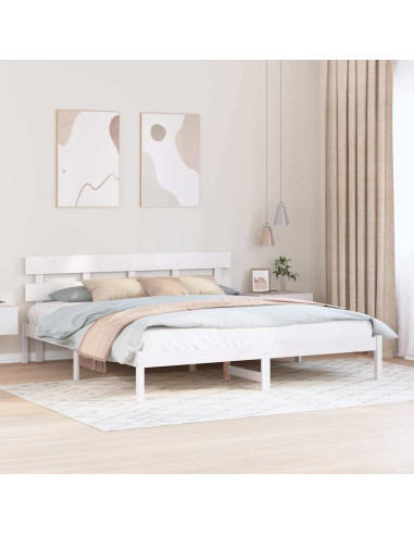 Struttura del letto Bianco 180 x 200 cm Legno massello di pino