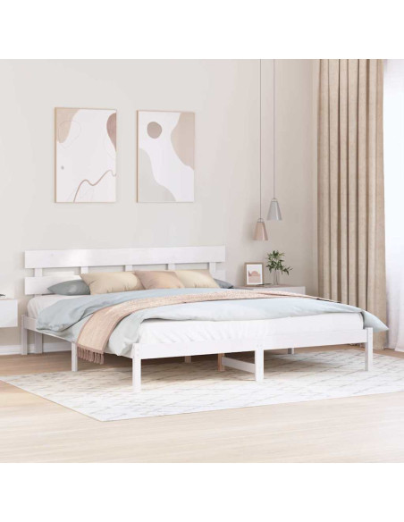 Struttura del letto Bianco 180 x 200 cm Legno massello di pino