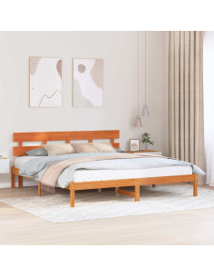 Struttura del letto Marrone 180 x 200 cm Legno massello di pino