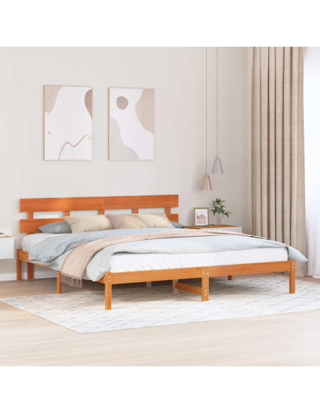 Struttura del letto Marrone 180 x 200 cm Legno massello di pino