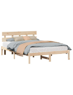 Struttura del letto Marrone 160 x 200 cm Legno massello di pino