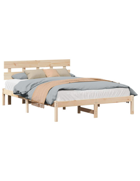 Struttura del letto Marrone 160 x 200 cm Legno massello di pino