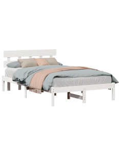 Struttura del letto Bianco 120 x 200 cm Legno massello di pino