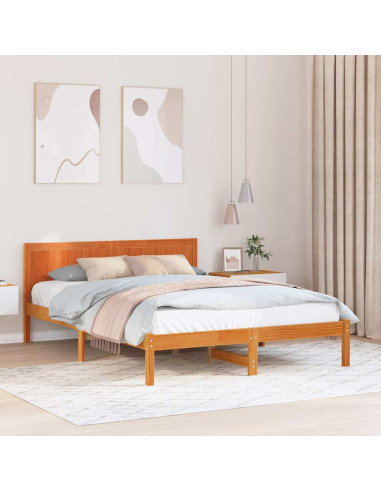 Struttura del letto Marrone 160 x 200 cm Legno massello di pino