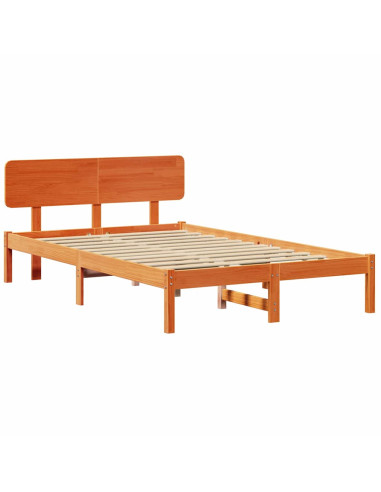 Struttura del letto Marrone cerato 140 x 190 cm Pino massello