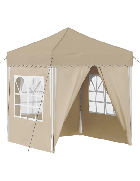 Tenda per feste a pop-up Crema 195 x 195 x 245 cm