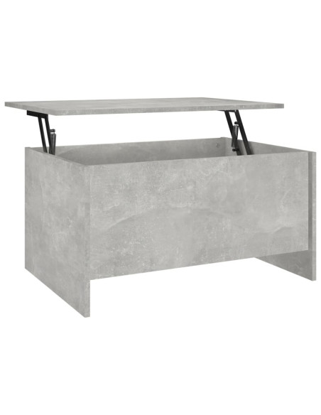 Tavolino Grigio Cemento 80x55,5x41,5 cm in Legno Multistrato