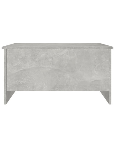 Tavolino Grigio Cemento 80x55,5x41,5 cm in Legno Multistrato
