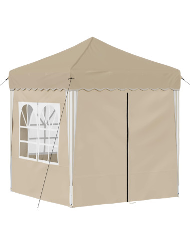 Tenda per feste a pop-up Crema 195 x 195 x 245 cm