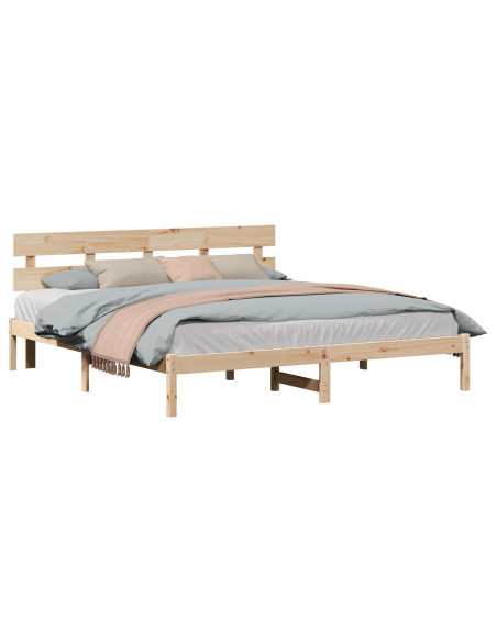 Struttura del letto Marrone 180 x 200 cm Legno massello di pino