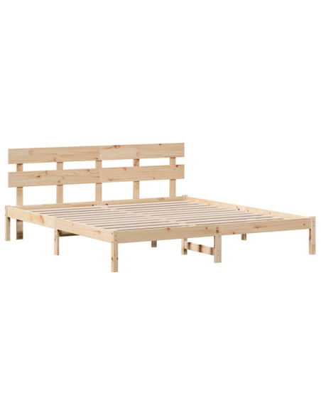 Struttura del letto Marrone 180 x 200 cm Legno massello di pino