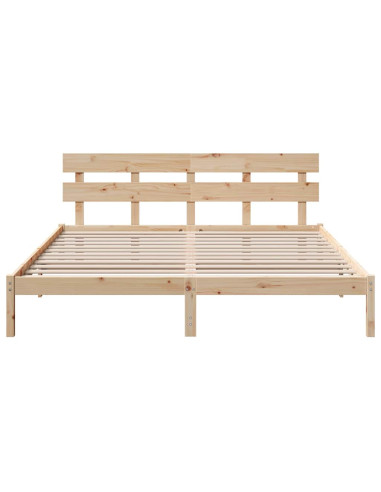 Struttura del letto Marrone 180 x 200 cm Legno massello di pino