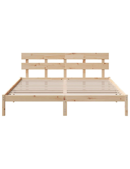 Struttura del letto Marrone 180 x 200 cm Legno massello di pino