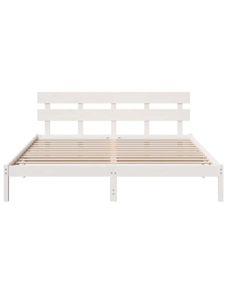 Struttura del letto Bianco 180 x 200 cm Legno massello di pino