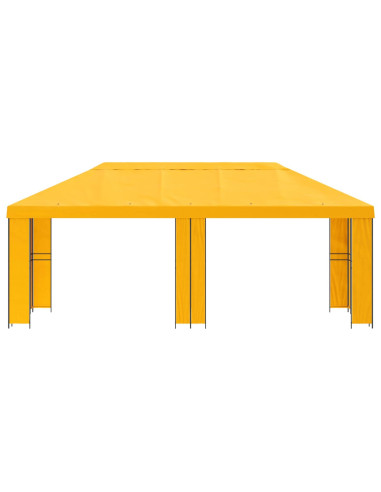 Gazebo da giardino 6 x 3 m Giallo Poliestere e Acciaio 190