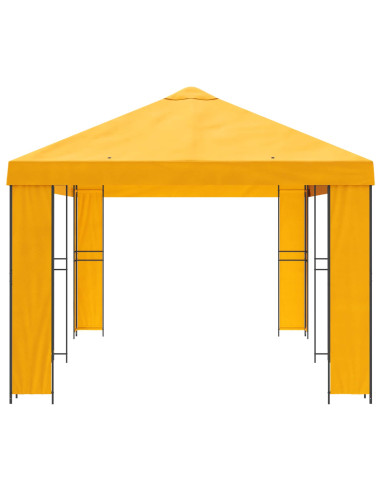 Gazebo da giardino 6 x 3 m Giallo Poliestere e Acciaio 190
