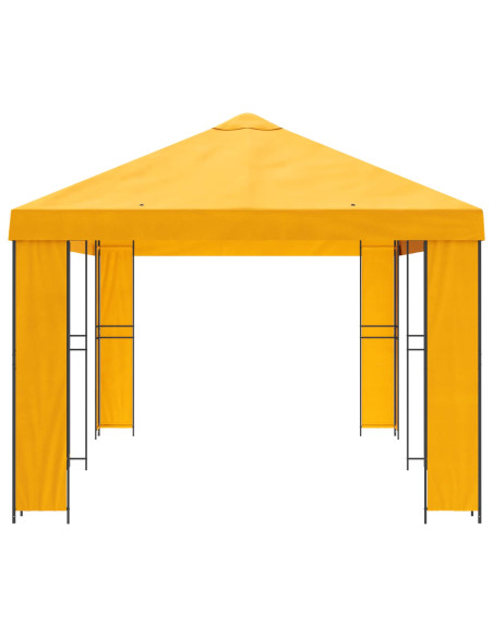 Gazebo da giardino 6 x 3 m Giallo Poliestere e Acciaio 190