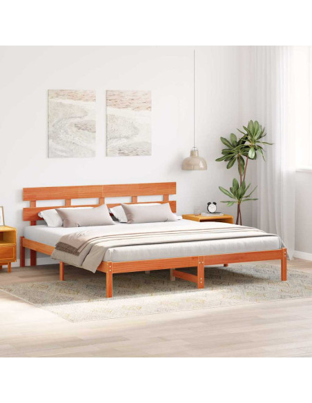 Struttura del letto Marrone 180 x 200 cm Legno massello di pino