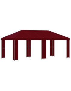 Gazebo da giardino 6 x 3 m Borgogna Poliestere e Acciaio 190 2