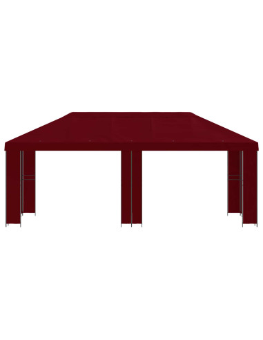 Gazebo da giardino 6 x 3 m Borgogna Poliestere e Acciaio 190