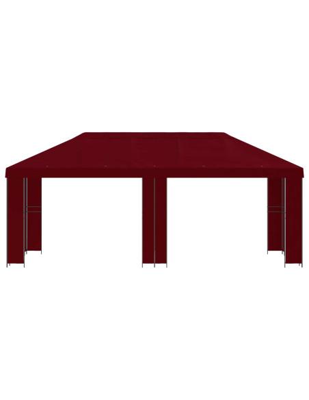 Gazebo da giardino 6 x 3 m Borgogna Poliestere e Acciaio 190