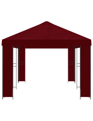 Gazebo da giardino 6 x 3 m Borgogna Poliestere e Acciaio 190