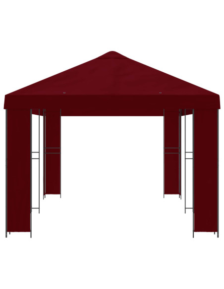 Gazebo da giardino 6 x 3 m Borgogna Poliestere e Acciaio 190