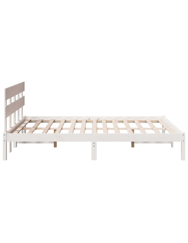 Struttura del letto Bianco 160 x 200 cm Legno massello di pino