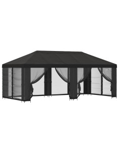 Gazebo con pareti laterali 6 x 3 m Antracite 2